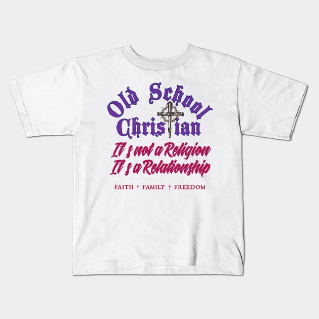 It's a relationship Kids T-Shirt by Old School Christian